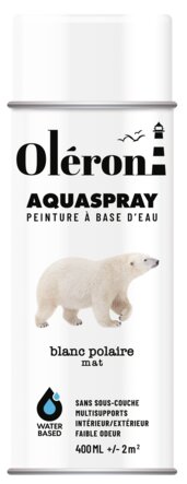 Aérosol OLERON AQUA SPRAY blanc polaire mat