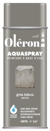 Aérosol OLERON AQUA SPRAY gris beton satin 400ml