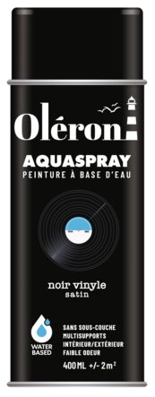 Aérosol OLERON AQUA SPRAY noir vinyle satin 400ml