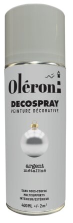 Aérosol OLERON AQUA SPRAY argent metalise  400ml