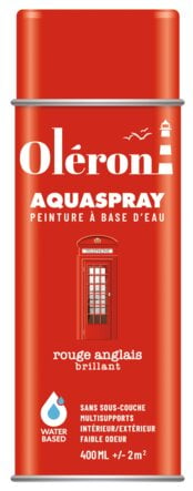 Aérosol OLERON AQUA SPRAY rouge anglais brillant 400ml